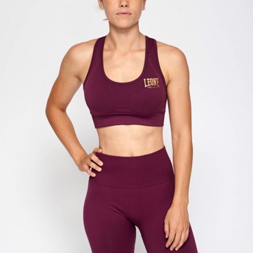 Leone logo Sports Bra - purple